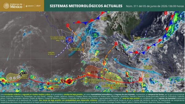 Oaxaca en alerta: convergencia atmosférica amenaza con lluvias intensas