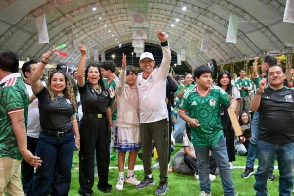 Oaxaca estalla de júbilo en Parque Primavera por el triunfo de México en el Mundial